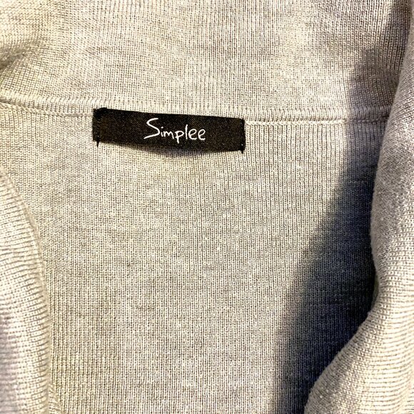 Simplee Women's Cardigan, grey, heavy knit, tie closure, barely worn - Picture 6 of 6